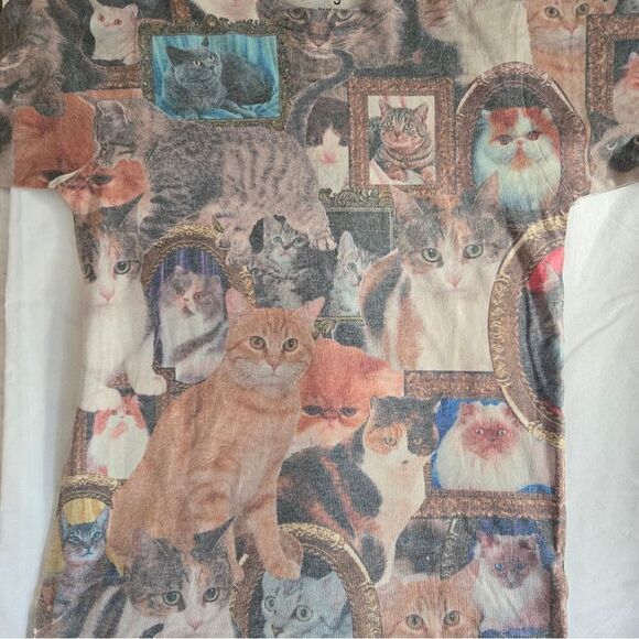 The Lost Gods Shirt Adult Small Cats All Over Print Short Sleeve Graphic Print - Picture 3 of 16